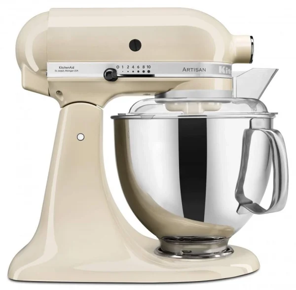 KitchenAid Küchenmaschine ARTISAN 175PS In Creme Mit Speiseeismaschine 6