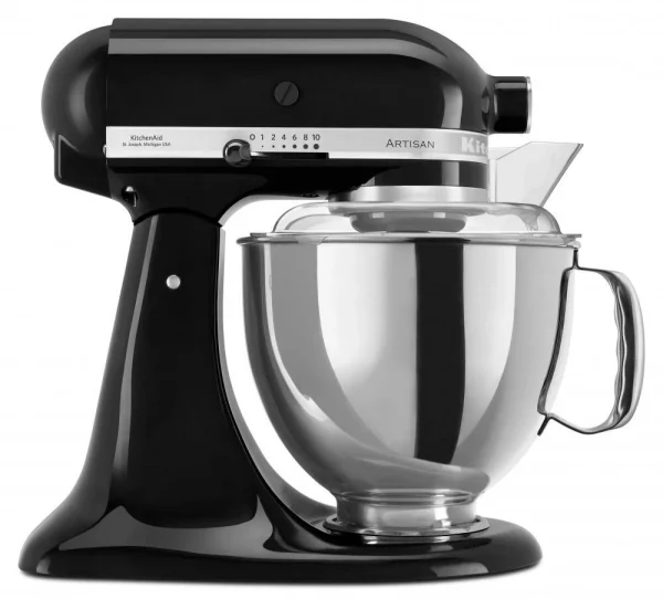 KitchenAid Küchenmaschine ARTISAN 175PS In Onyx Schwarz Mit Fleischwolf Aus Metall 3