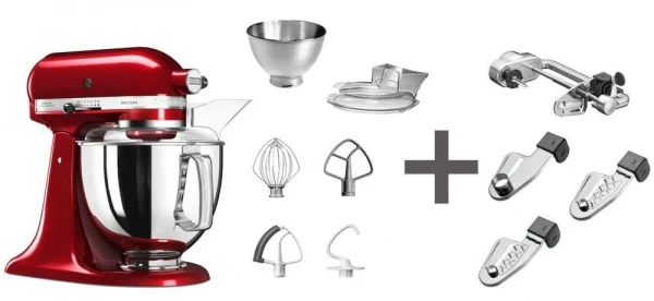 KitchenAid Küchenmaschine ARTISAN 175PS In Empire Rot Mit Spiralschneider 1