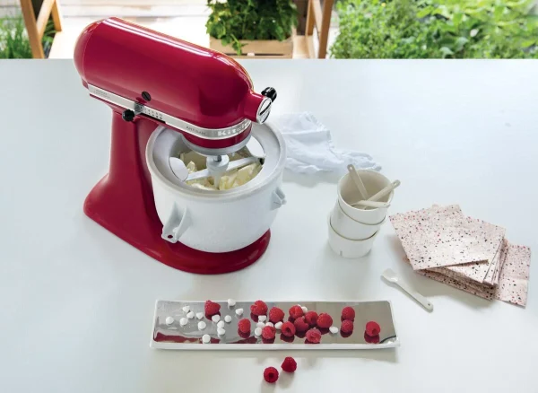 KitchenAid Küchenmaschine ARTISAN 175PS In Creme Mit Speiseeismaschine 4