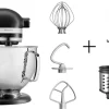 KitchenAid Küchenmaschine ARTISAN 156PS In Mattschwarz Mit Gemüseschneider 13