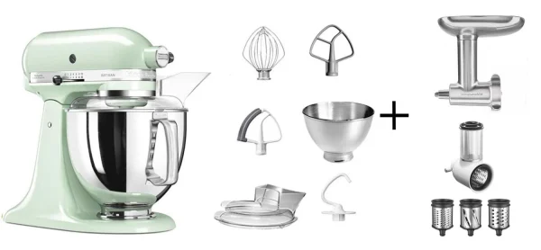 KitchenAid Küchenmaschine ARTISAN 175PS Pistazie Kochprofi-Set 1