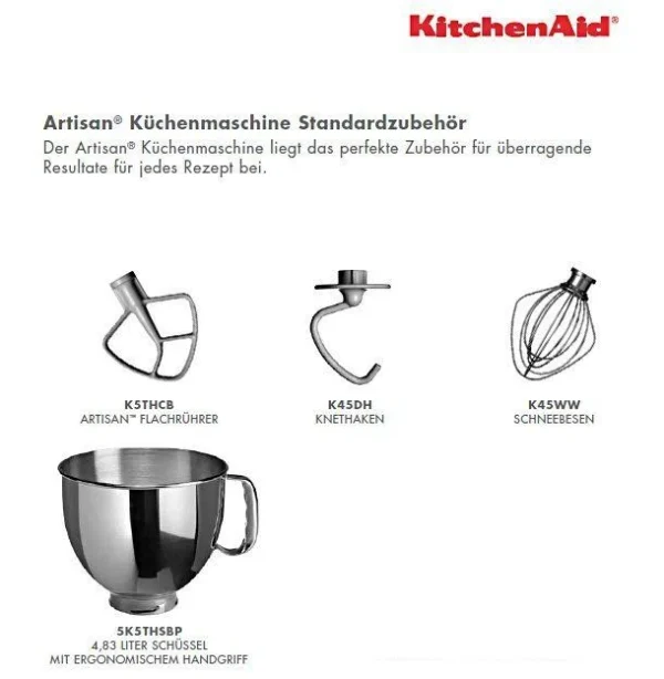 KitchenAid Küchenmaschine ARTISAN 175PS In Onyx Schwarz , 4,8 L 4