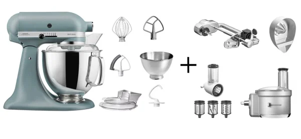 KitchenAid Küchenmaschine ARTISAN 175PS Nebelblau Fitness-Set 1